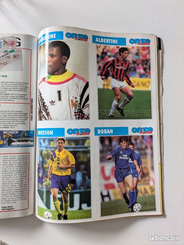Magazine Onze Mondial N°7 – Août 1989 – OM Jean-Pierre Papin Vintage