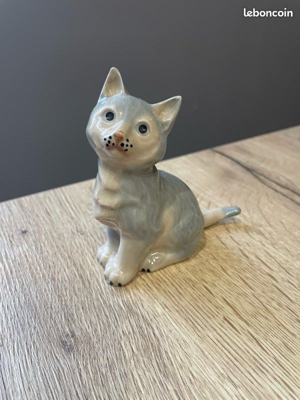 MAGNIFIQUE CHAT NOIR Et Blanc Pour Pose Bord De Meuble Ou Table En