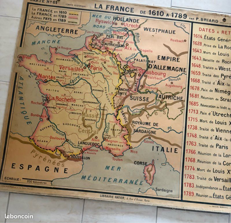 Anciennes cartes scolaires historiques (image 8)