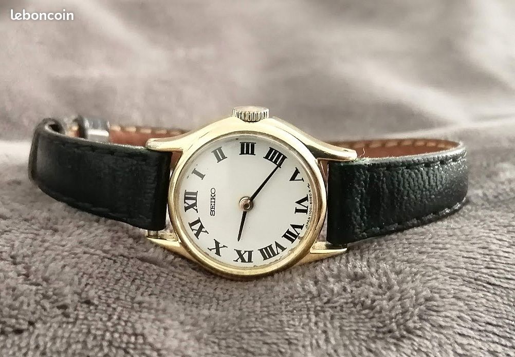 Montre Femme Vintage Seiko Lassale Années 80 - Réf. CTQX73 Avec Bracelet Cuir Neuf