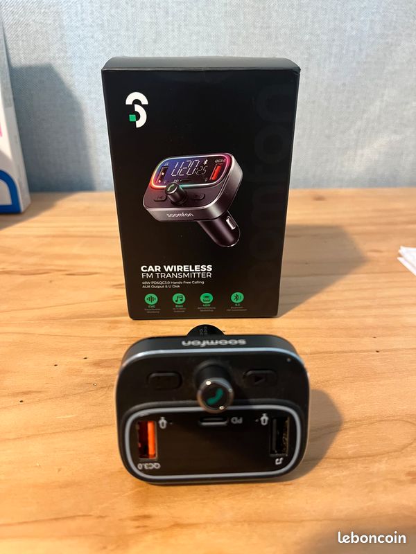 Transmetteur FM Bluetooth Voiture – Chargeur Rapide 20W + Appel Mains-Libres + 2 USB QC3.0 PD