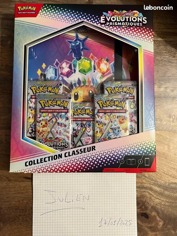 HEART FOR CARDS Classeur Pokémon Prismatic Evolutions – 378 Cartes, 9 Emplacements Par Page – Livré Avec Protection