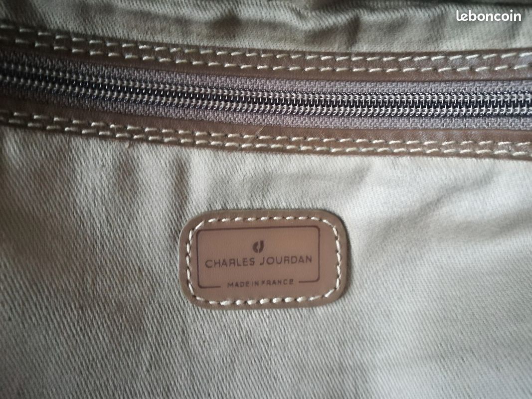 Sac Vintage épaule Charles Jourdan En Cuir Souple Noir - Occasion Rétro