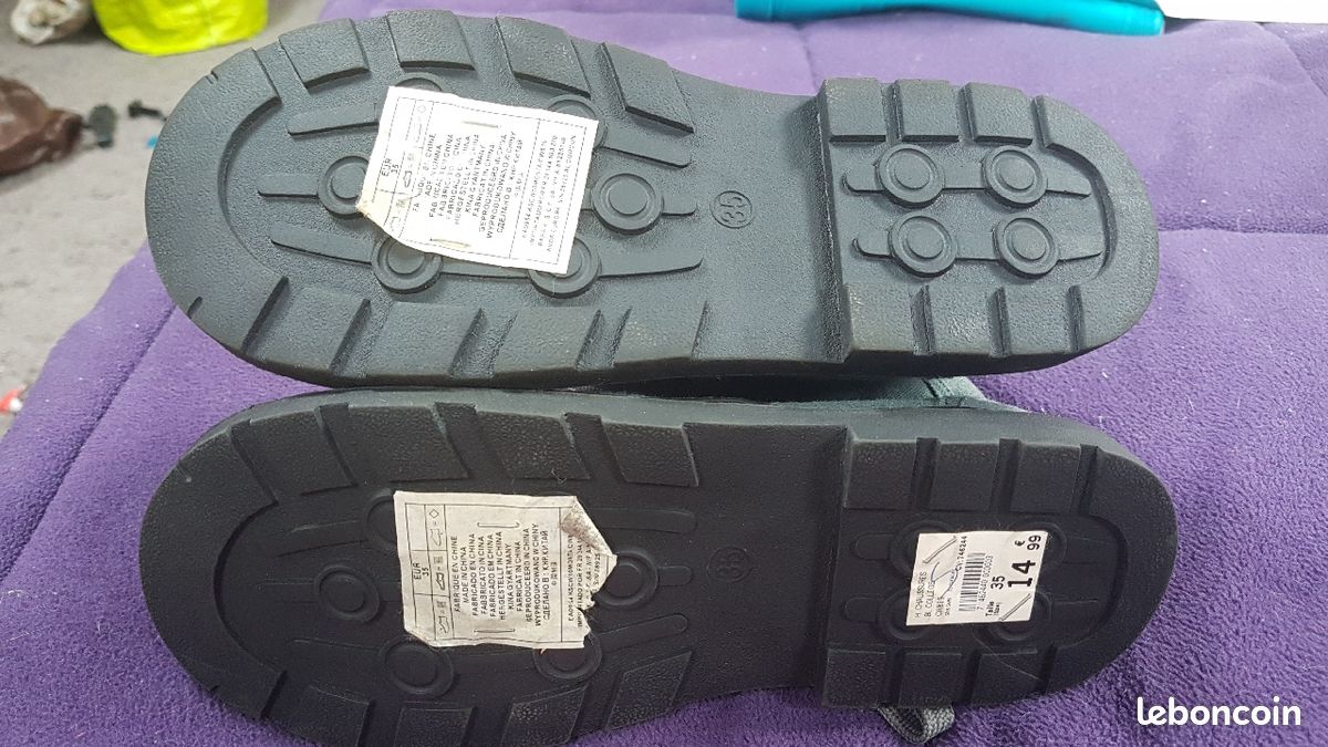 Chaussures hautes en toile p.35 NEUVES (image 3)