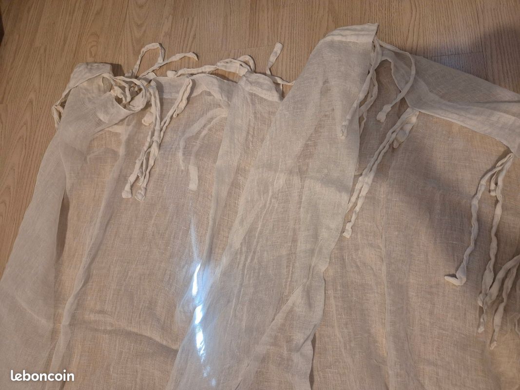 Paire de rideaux voilage en lin (image 3)