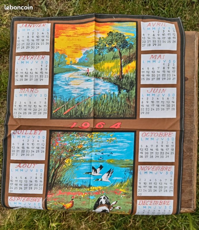 Torchon Calendrier Publicitaire DELICO – Vintage 1967 – État Neuf, 100% Coton