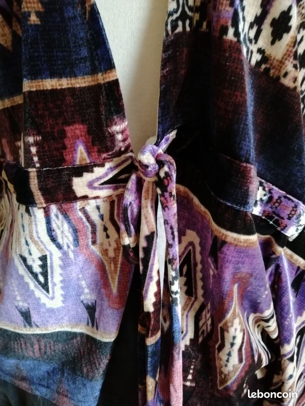 Veste gilet poncho bohême T U JUST ME (image 7)
