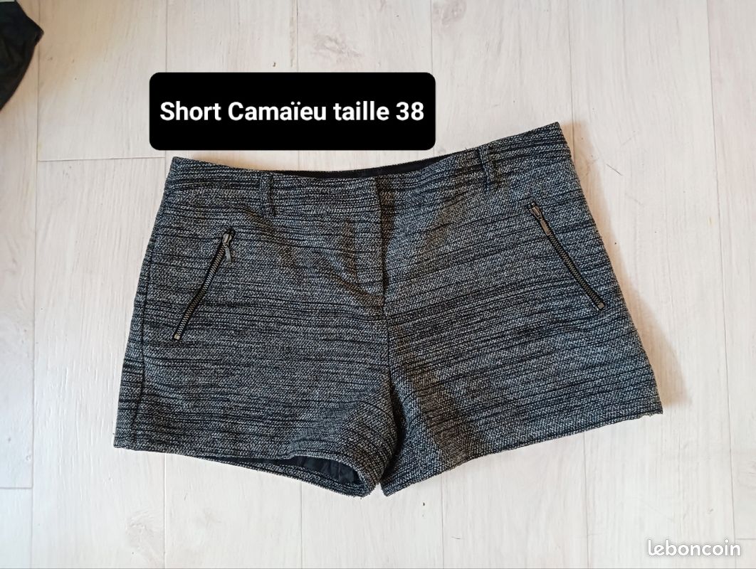 Short Jean Basse Taille Camaïeu Taille 38 - Occasion Parfait État, Bleu