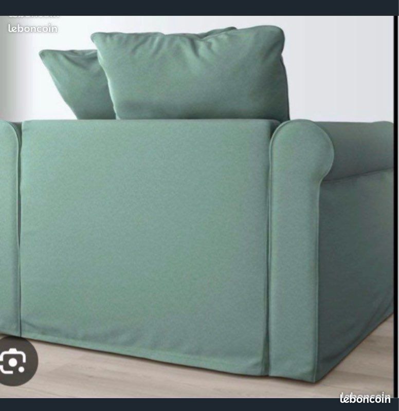 100% NEUF FAUTEUIL type CLUB GRAND CONFORT VERT entièrement DEHOUSSABLE gronlid ikea canapé vert clair pastel (image 2)