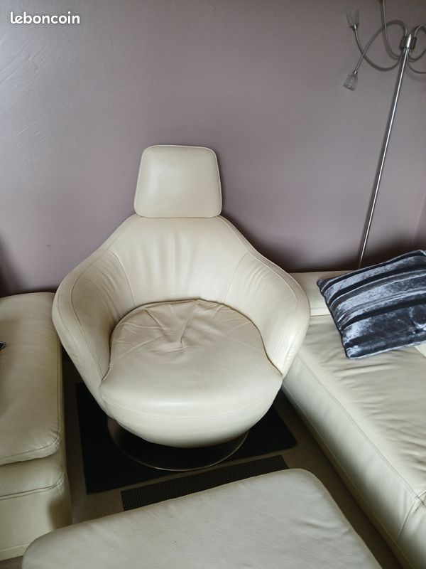 Fauteuil Pivotant en Cuir (image 1)