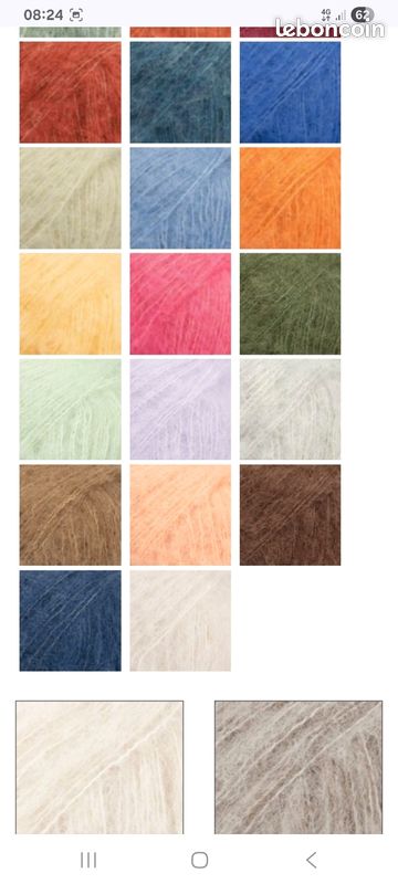 Écharpe fait main en laine alpaga et soie couleur vert océan clair (image 10)