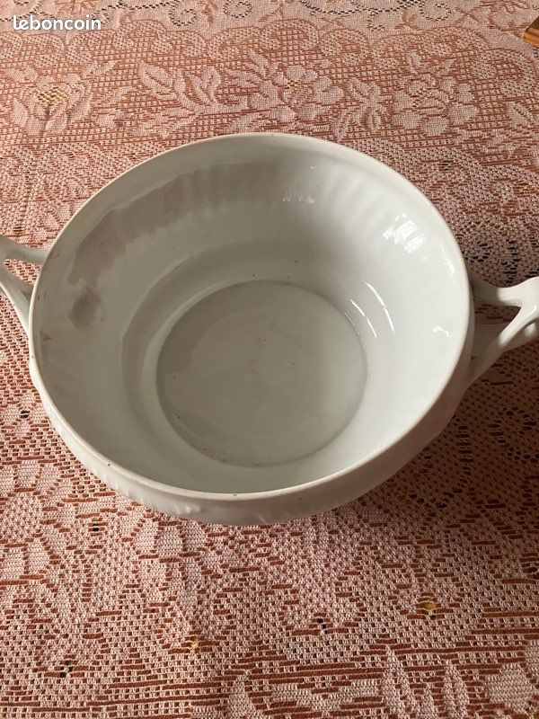 Soupière fantaisie blanche porcelaine limoges (image 2)