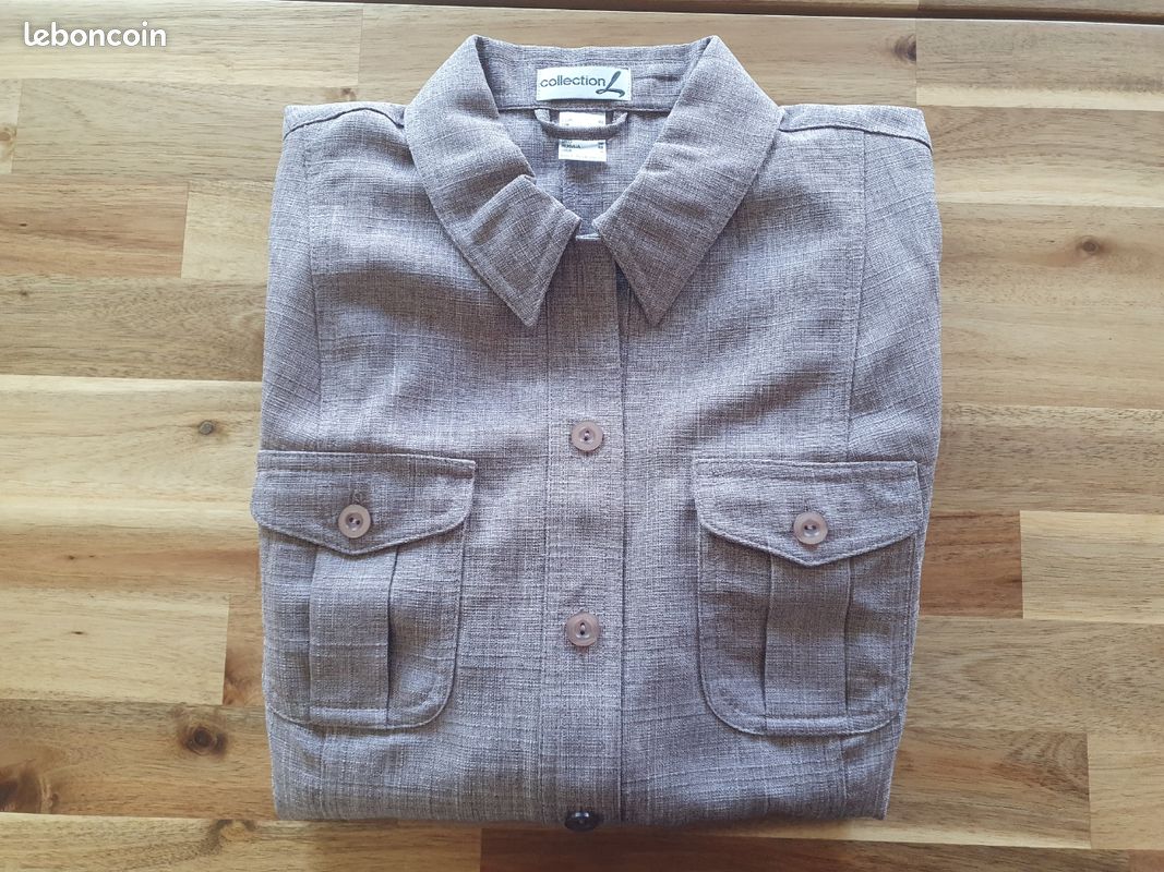 Chemisier Ha Shun Taille 40 – Marron, Coton, Manches Longues – Neuf Avec étiquettes