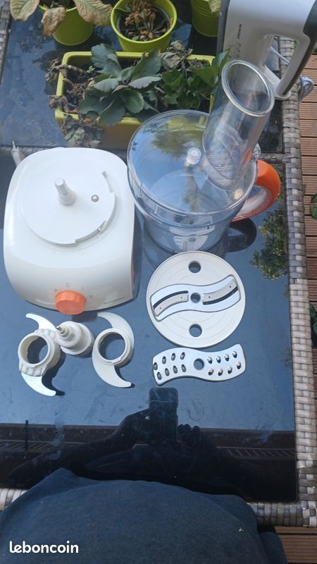 Robot coupe légumes avec 2 lames coupe crudités et 2 lames différentes pour mixer fabriqué en Allemagne 4 en 1 de 350 Watts (image 11)