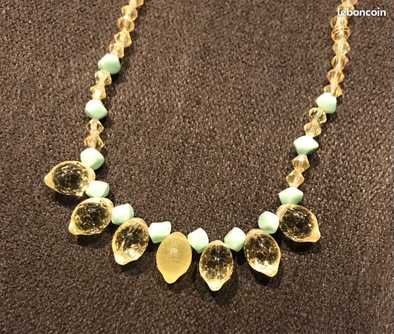 Collier Ancien Opaline Quartz, Vintage, Occasion