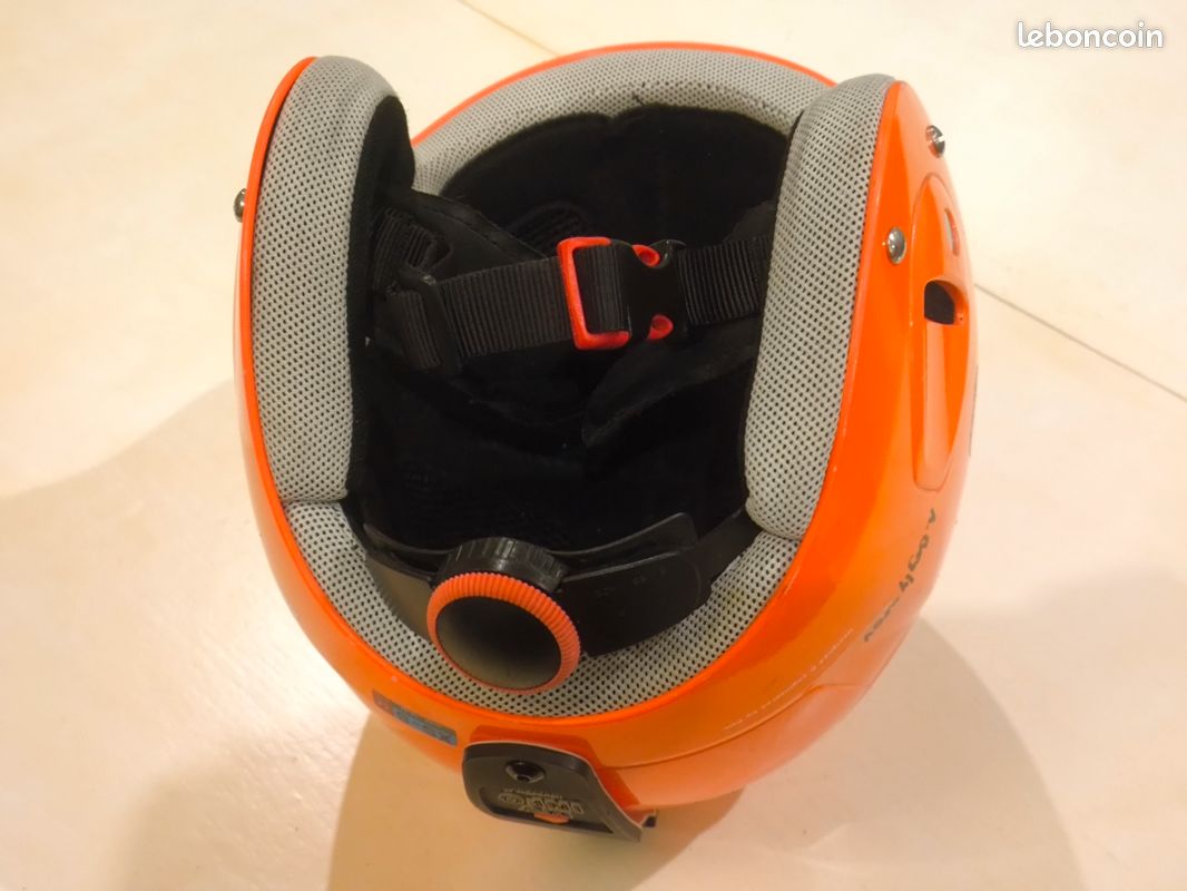 Casque ski POC, modèle POCITO, 500g, couleur orange fluo, taille 51 à 54 cm (XS à S) (image 4)