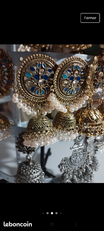 Boucles d'oreilles jhumka neuve (image 2)