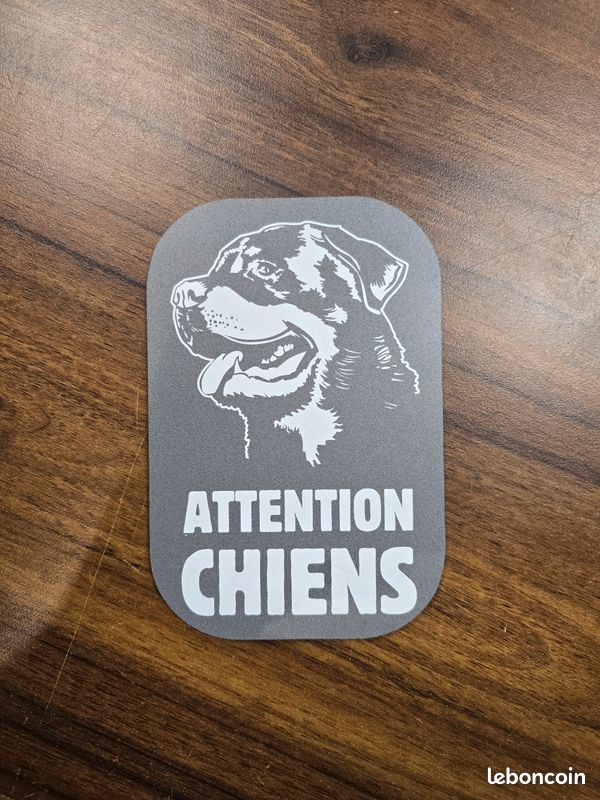 Plaque Attention chiens Rottweiler (image 1)