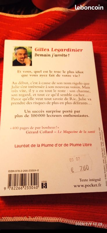 Livre " demain j' arrête " (image 1)