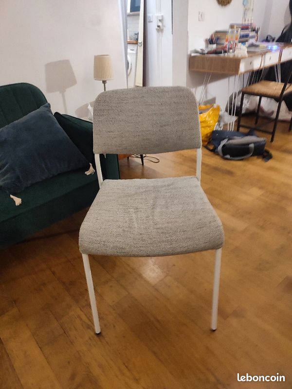 Chaise Ikea UDMUND blanche (image 1)