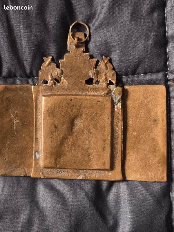 Poids Ancien Pliant 1/2 Livre - 48 Zolotniks, Bronze, Époque Empire Russe, Vintage