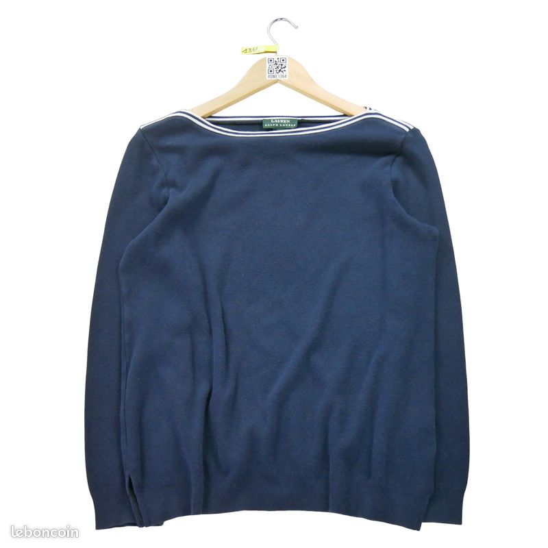 Pull Ancienne Marine Fille Old Navy - Bleu Rayé, Manches Longues, Taille XL (occasion Très Bon état)
