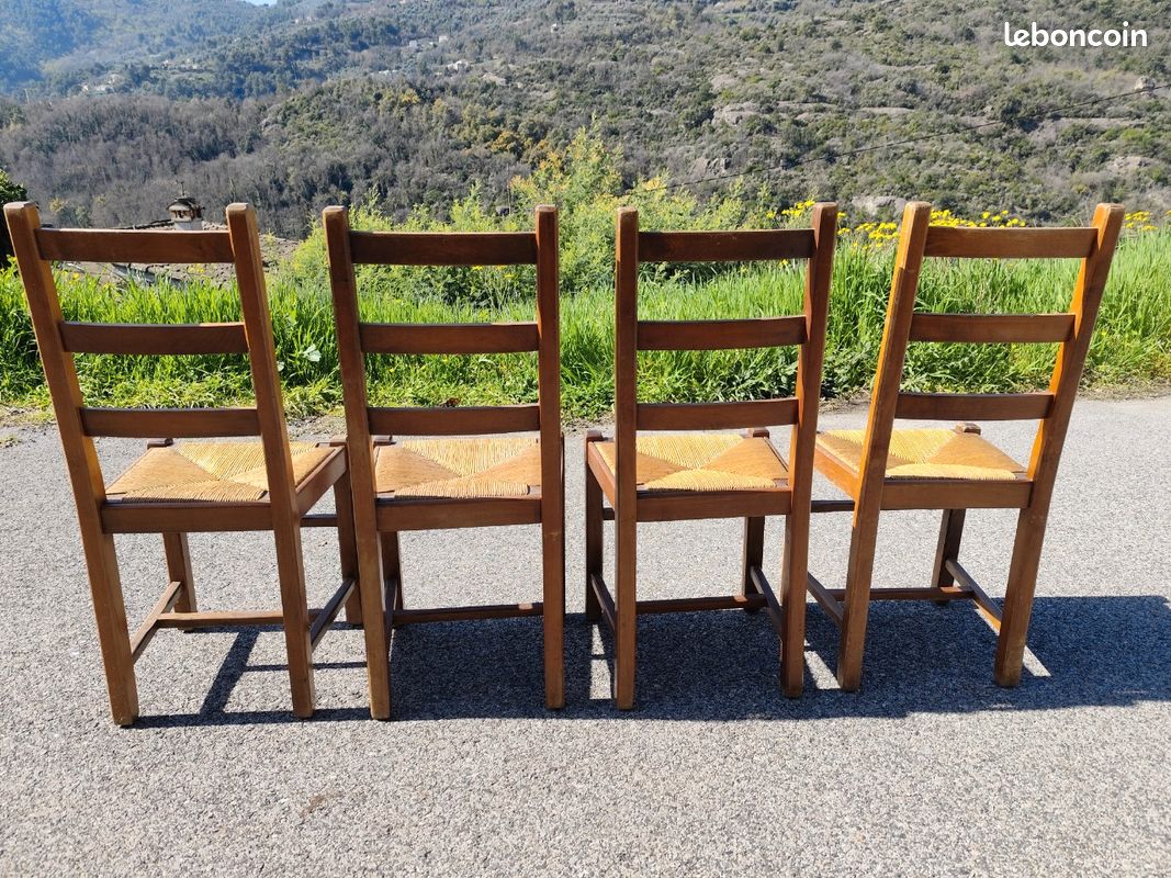 Chaises assise paille dossier haut (image 3)