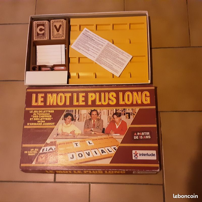 Jeu De Société Vintage Le Mot Le Plus Long (Des Chiffres & Des Lettres) - Occasion