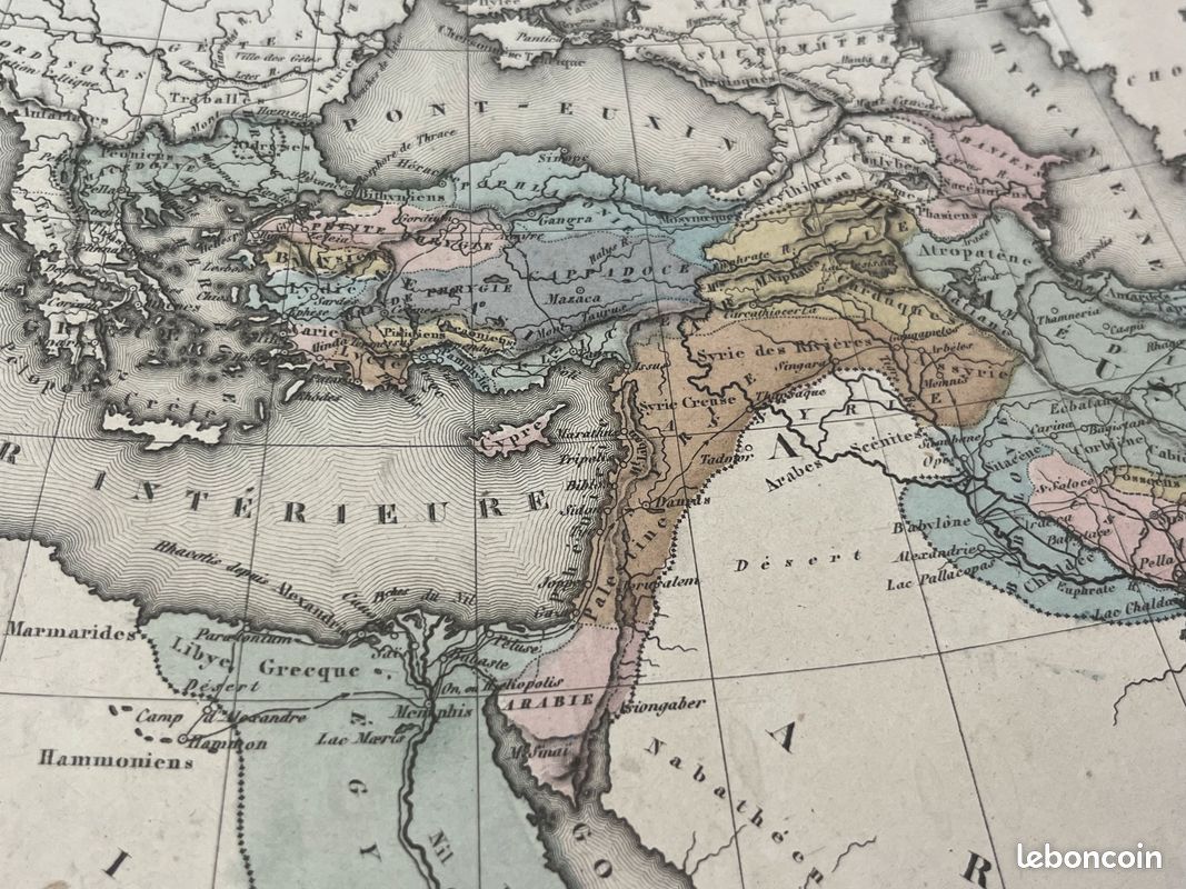 Carte Historique Vintage Moyen-Orient - Empires De Macédoine Et De Perse Par Kiepert (1903), Reproduction Neuve Format 29,74 X 23 Cm