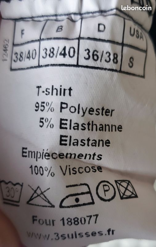 Haut Motif 3 SUISSE - Taille 38/40 - NEUF Sans étiquettes - Fabriqué En Suisse