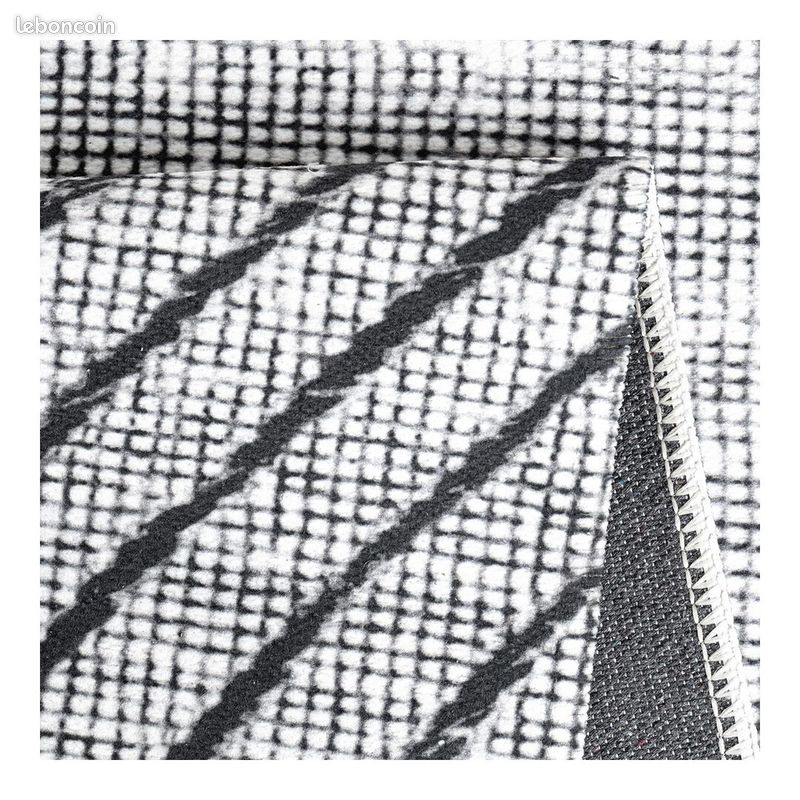 Tapis de salon ethnique à franges lavable en machine Tod Gris 200x290 (image 5)