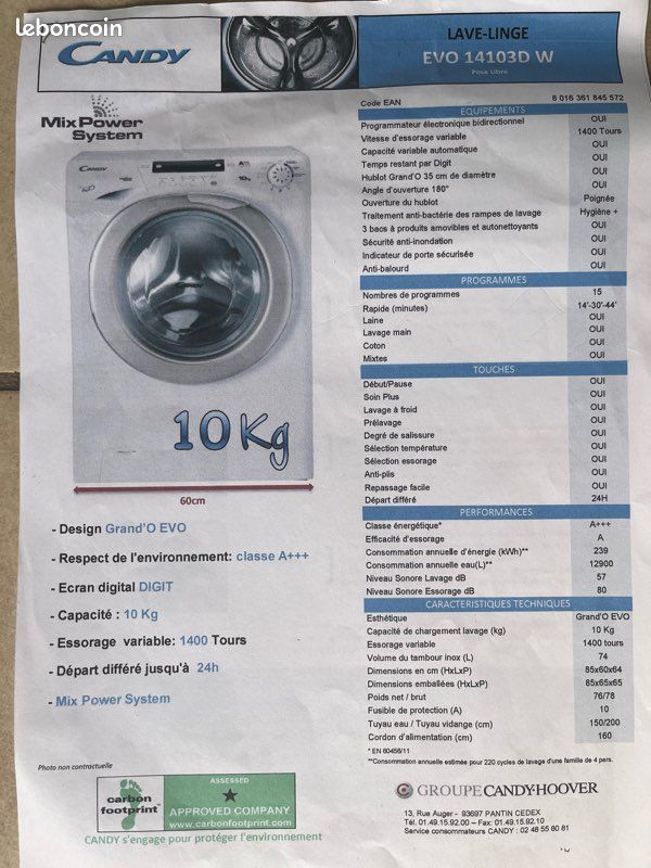 Poulie et courroie lave linge Candy (image 3)