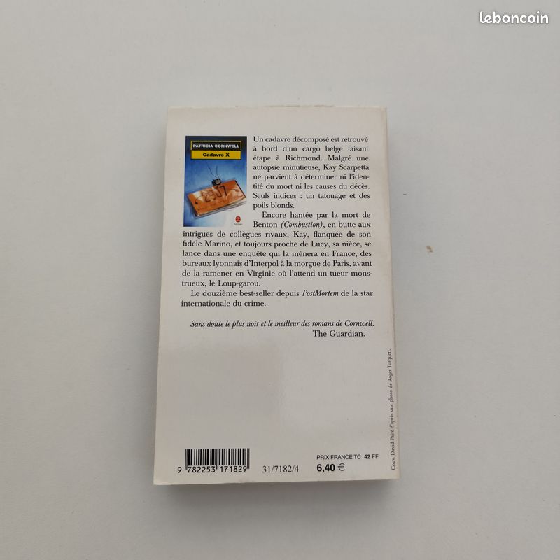 Livre - Cadavre X (Patricia Cornwell) (image 2)