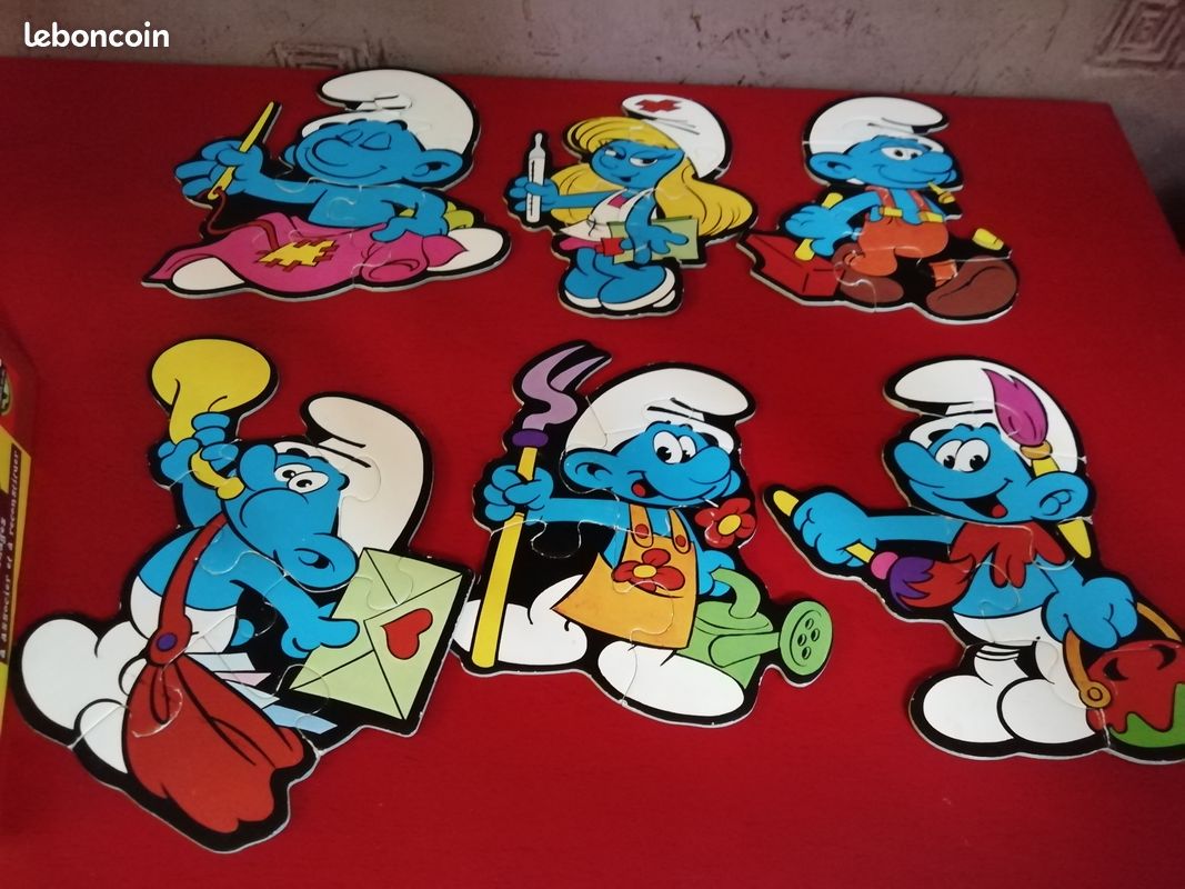 6 puzzles silhouettes Shtroumpfs "les métiers" dès 3ans (image 2)
