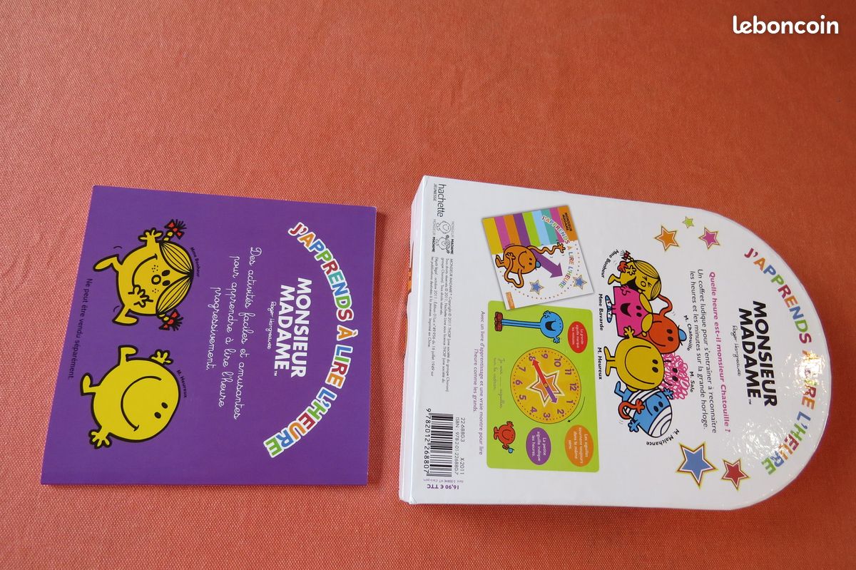 Coffret Monsieur Madame J'apprends à lire l'heure + 2 figurines offertes + montre (image 6)