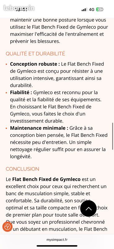 Banc de musculation plat pro neuf (image 6)