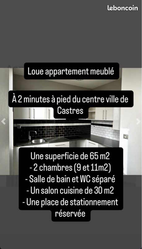 Appartement 3 pièces 65 m² · à Castres · 65 m² · 650 €