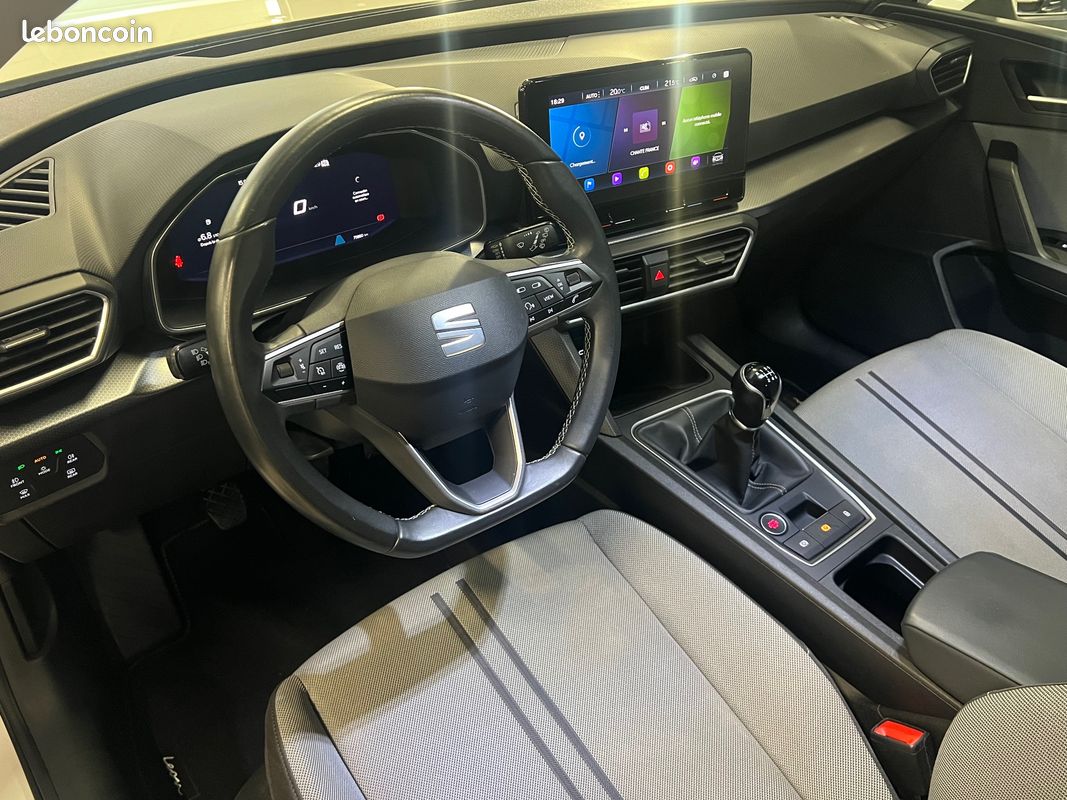 SEAT LEON 2.0 TDI 115ch STYLE BVM6 01/2021 76000 kms 1ERE MAIN / CAMERA / CARPLAY / HISTORIQUE LIMPIDE (image 10)