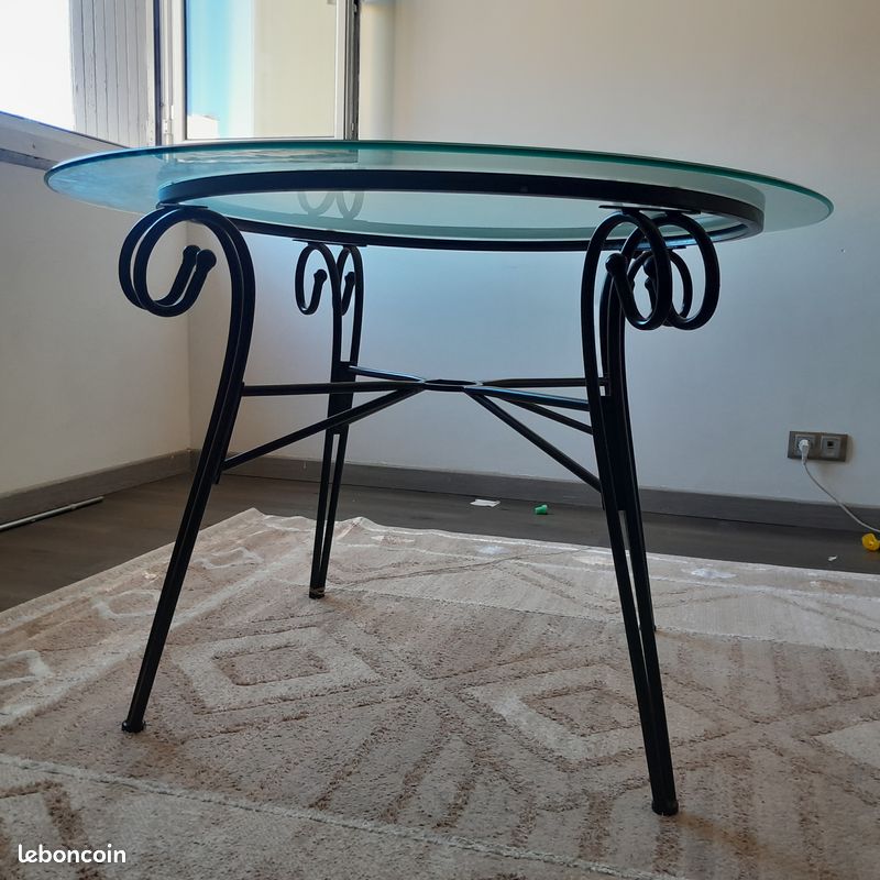 Table en verre ronde (image 4)