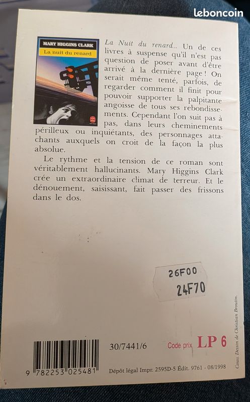 Livre La nuit du renard de Mary Higgins Clark (image 2)