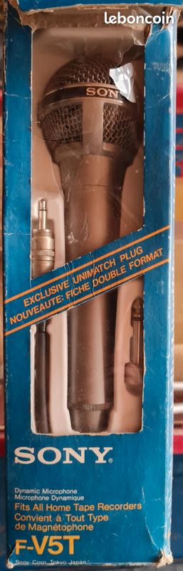 MICROPHONE CARDIOÏDE DYNAMIQUE Vintage Sony F-540 Neuf Boite Ouverte EUR 44,26 - FR