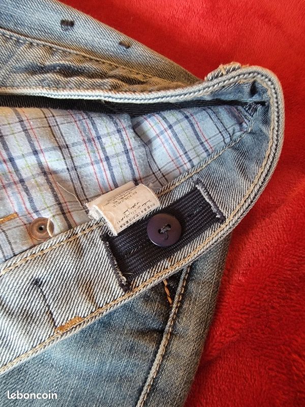 Jean Pepe Jeans Homme Taille 38 (W28/L34) - Coupe Droite, Bleu, Occasion Très Bon état