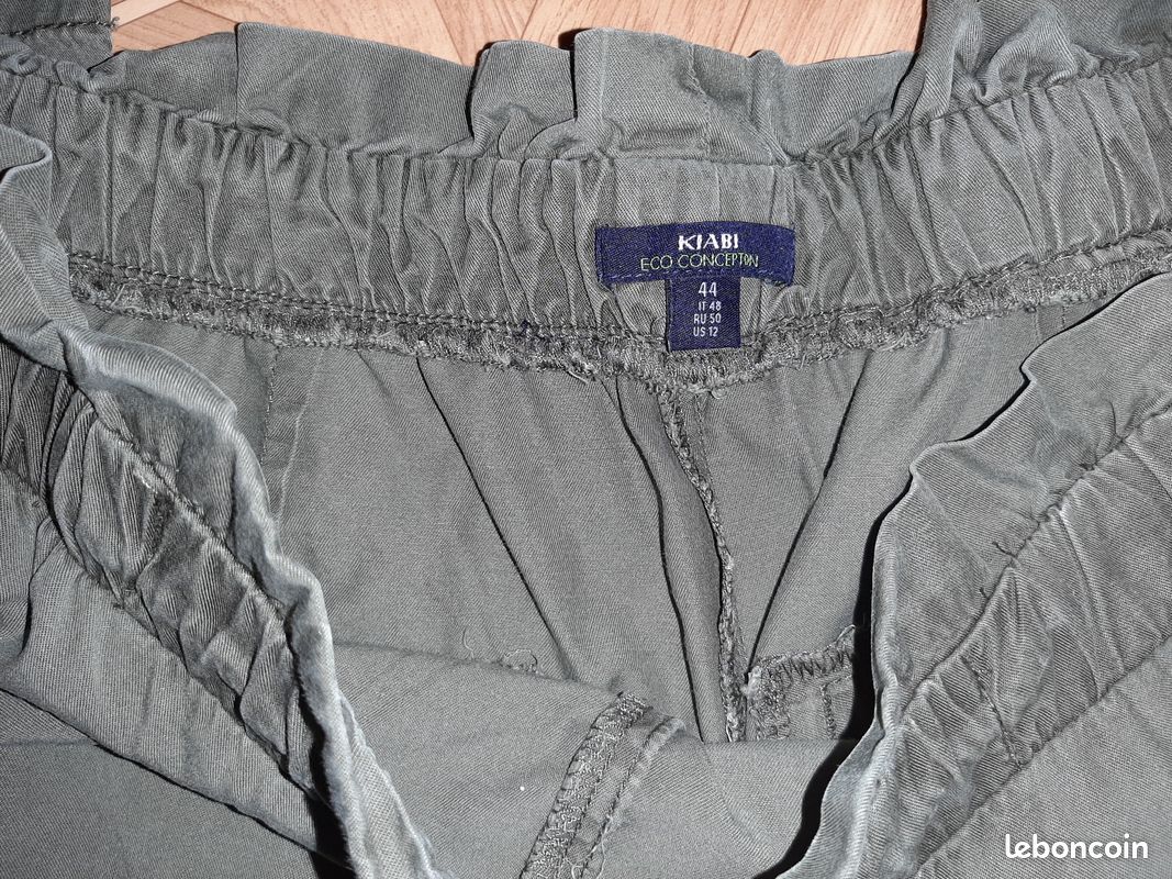Pantalon toile 44 kaki Kiabi (image 4)
