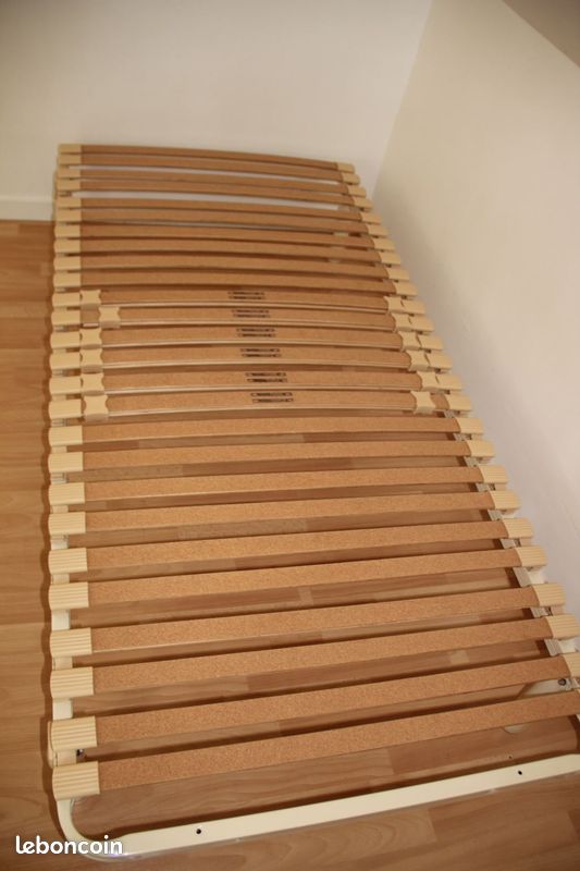 Matelas 1 place / sommier métal quasi-neufs (image 4)