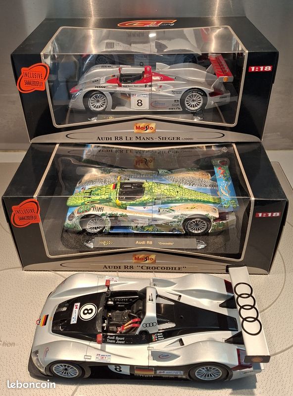 AUDI R8 LE MANS - STIEGER 2000 MAISTO 1/18 ouvrable neuf en boite d
