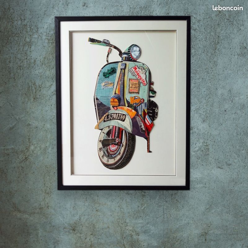 🛵 Tableau décoratif "Scooter Italien" 🇮🇹 - Decoduweb (image 1)