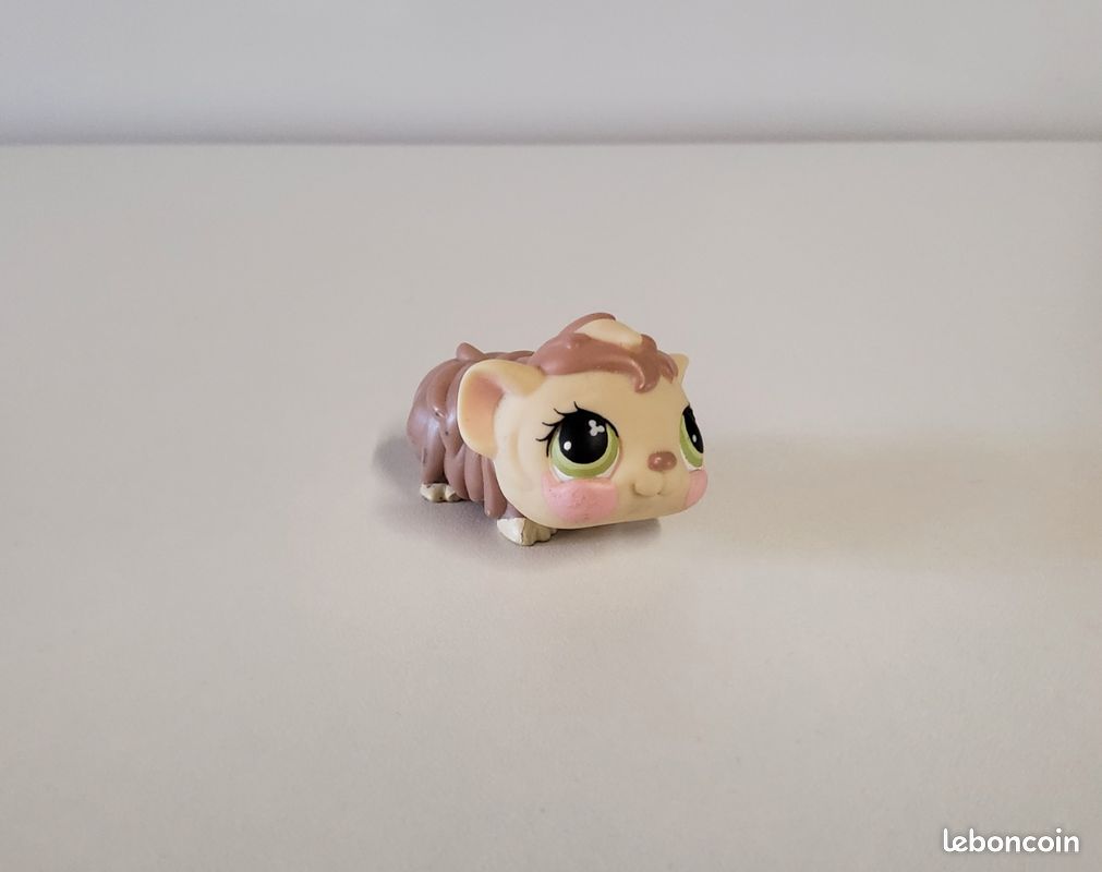 Figurine Littlest Pet Shop (LPS) Cochon Jaune N°475 - Marque Hasbro - Occasion
