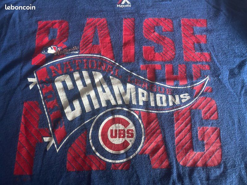 T-shirt Manches Longues Majestic MLB Chicago Cubs 2016 - Taille XL (taille L) (image 5)