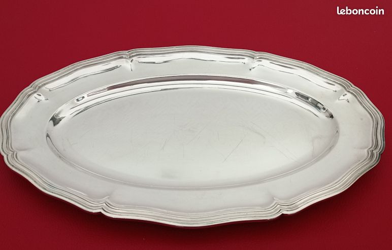 Christofle - Grand plat ovale en métal argenté