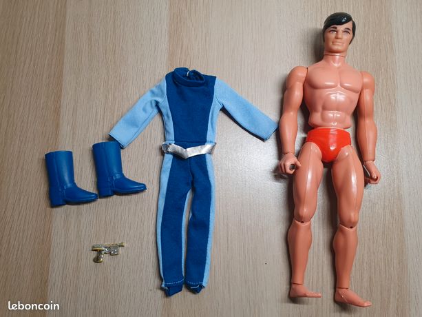 Figurines Big Jim Espace - Space Leader, Lot De 2, 1971, Mattel, Avec Tenues D'origine